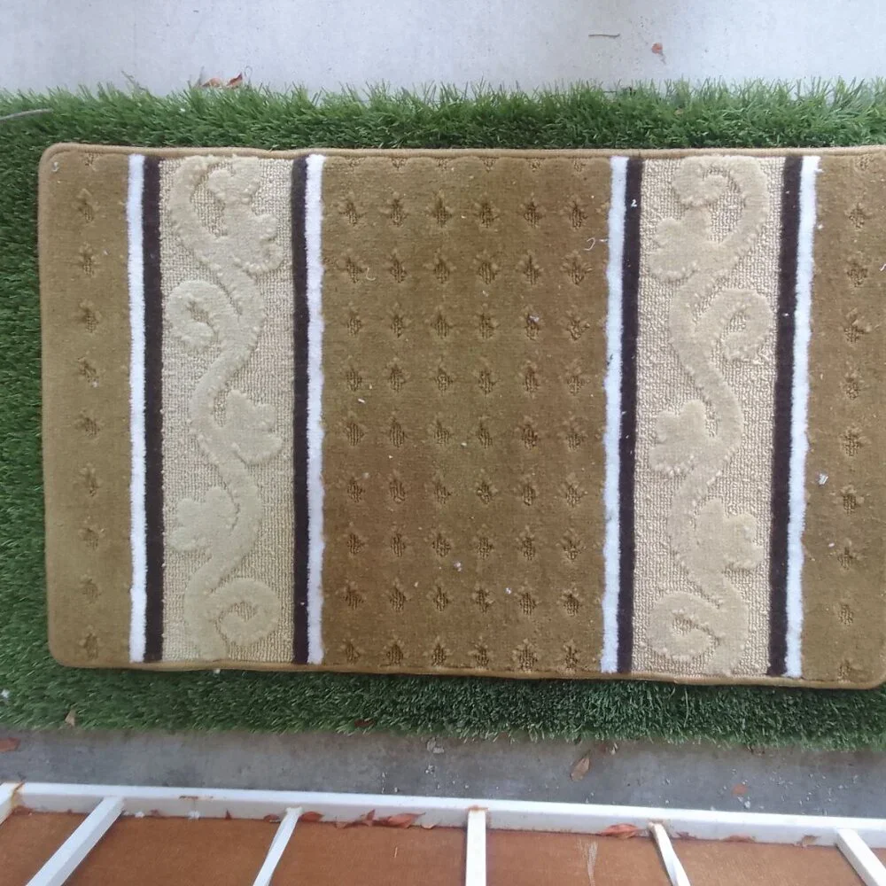 3D large well-design thick floral-pattern door mat brand new
